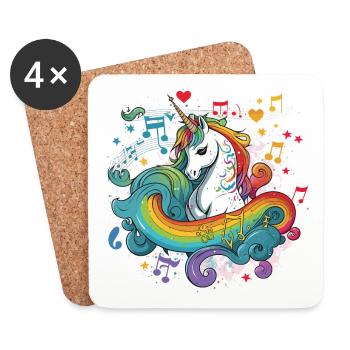 Rainbow Rhapsody - Untersetzer (4er-Set) - Weiß - Vorne