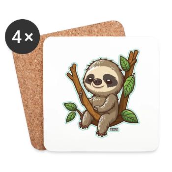 Chill Sloth - Dessous de verre (lot de 4) - blanc - Devant
