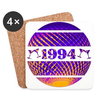 Born 1994 - Coasters (set of 4) - white - Front