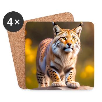 Lynx - Dessous de verre (lot de 4) - blanc - Devant