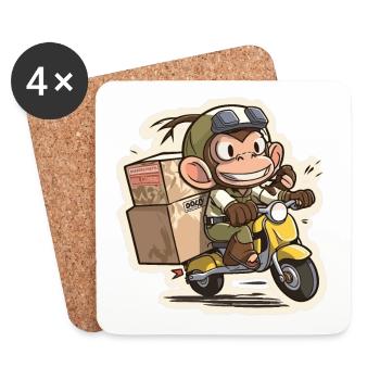Banana Run - Coasters (set of 4) - white - Front