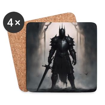 Black Knight - Untersetzer (4er-Set) - Weiß - Vorne