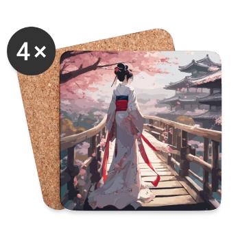 Geisha - Coasters (set of 4) - white - Front