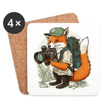 Foxs Flash - Coasters (set of 4) - white - Front