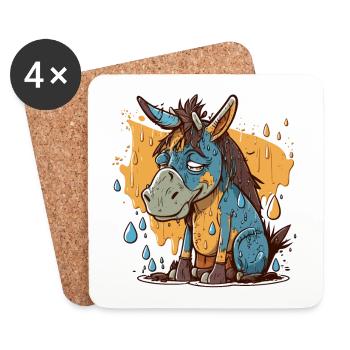 Rainy Day Grumps - Coasters (set of 4) - white - Front
