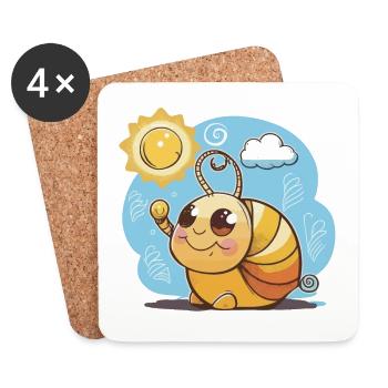 Slowing it Down - Coasters (set of 4) - white - Front