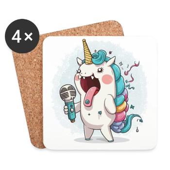 Unicorn Harmonies - Coasters (set of 4) - white - Front
