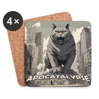 Apocatalypsie - Dessous de verre (lot de 4) - blanc - Devant