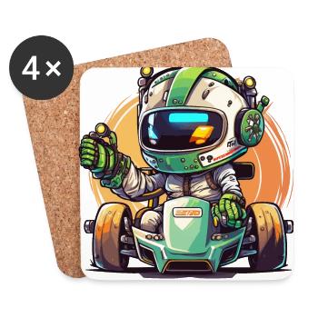 Racebot - Coasters (set of 4) - white - Front