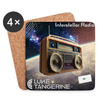 Radio interstellaire - Dessous de verre (lot de 4) - blanc - Devant