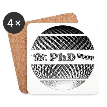 Ph.D. Graduation Ceremony - Coasters (set of 4) - white - Front