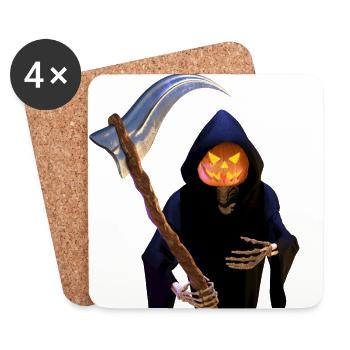 The Grim Reaper for Halloween - Coasters (set of 4) - white - Front