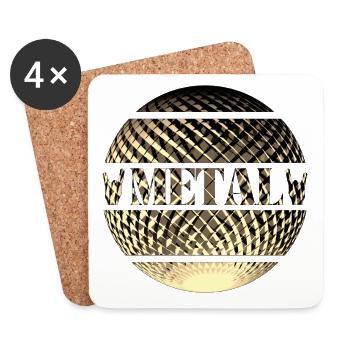 Metal - Untersetzer (4er-Set) - Weiß - Vorne