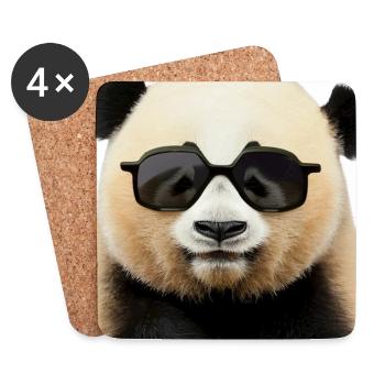 Panda - Untersetzer (4er-Set) - Weiß - Vorne