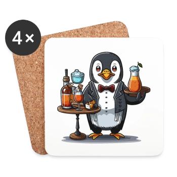 Penguins Pour - Coasters (set of 4) - white - Front