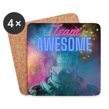 AWESOME - Untersetzer (4er-Set) - Weiß - Vorne