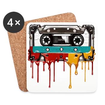 The death of the cassette tape. - Coasters (set of 4) - white - Front