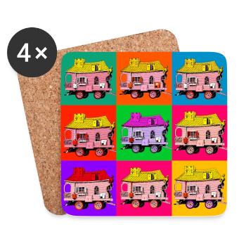 Wanderly Warhol - Coasters (set of 4) - white - Front