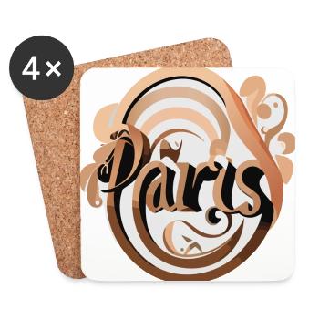 Paris - Untersetzer (4er-Set) - Weiß - Vorne