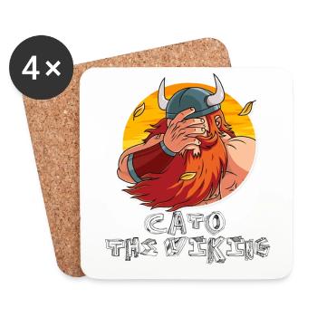 FacePalm Viking - Coasters (set of 4) - white - Front