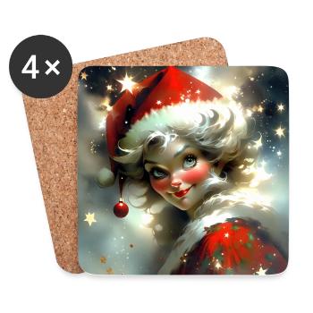 Frohe Weihnachten #9 - Untersetzer (4er-Set) - Weiß - Vorne