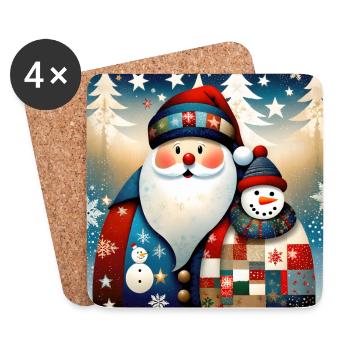 Merry Christmas #16 - Dessous de verre (lot de 4) - blanc - Devant