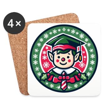 Elf School - Coasters (set of 4) - white - Front