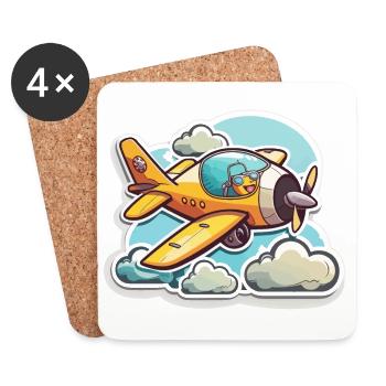 The Aviation History - Coasters (set of 4) - white - Front