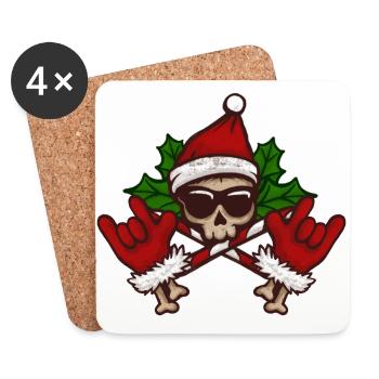 Rocking Christmas - Coasters (set of 4) - white - Front