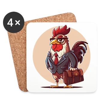 Entreprises du coq - Dessous de verre (lot de 4) - blanc - Devant