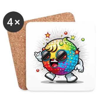 Tanzende Königin - Untersetzer (4er-Set) - Weiß - Vorne