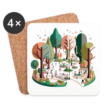The City Nature Lover - Coasters (set of 4) - white - Front