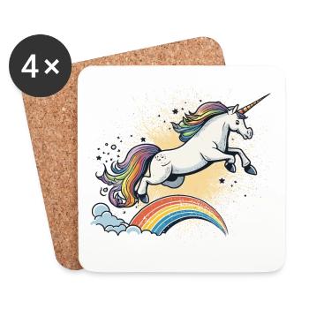 Rainbow Rider - Coasters (set of 4) - white - Front