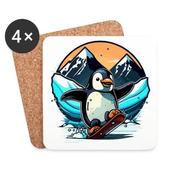 Happy Penguin - Coasters (set of 4) - white - Front