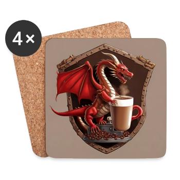 Welsh Coffee Shield - Coasters (set of 4) - white - Front