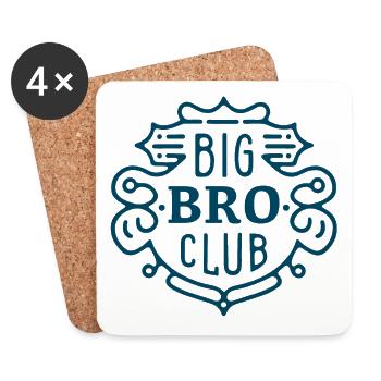 Big Bro Club, großer Bruder - Untersetzer (4er-Set) - Weiß - Vorne