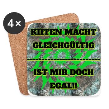 KIFFEN MACHT....!! - Coasters (set of 4) - white - Front