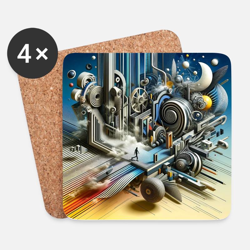 DimensionMix - Coasters (set of 4) - white