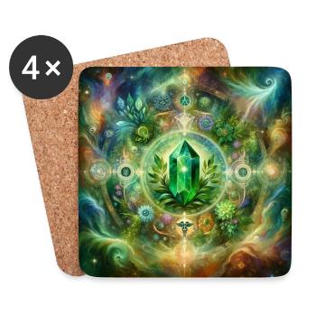 Health Manifestation Magic - Untersetzer (4er-Set) - Weiß - Vorne