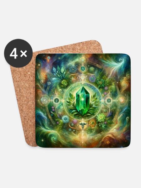 Health Manifestation Magic - Untersetzer (4er-Set) - Weiß