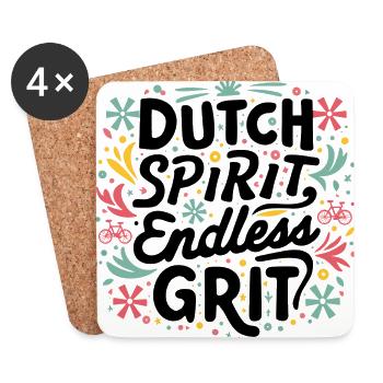 Holländischer Geist, endloser Grit: Ein lebendiges Kunstwerk - Untersetzer (4er-Set) - Weiß - Vorne