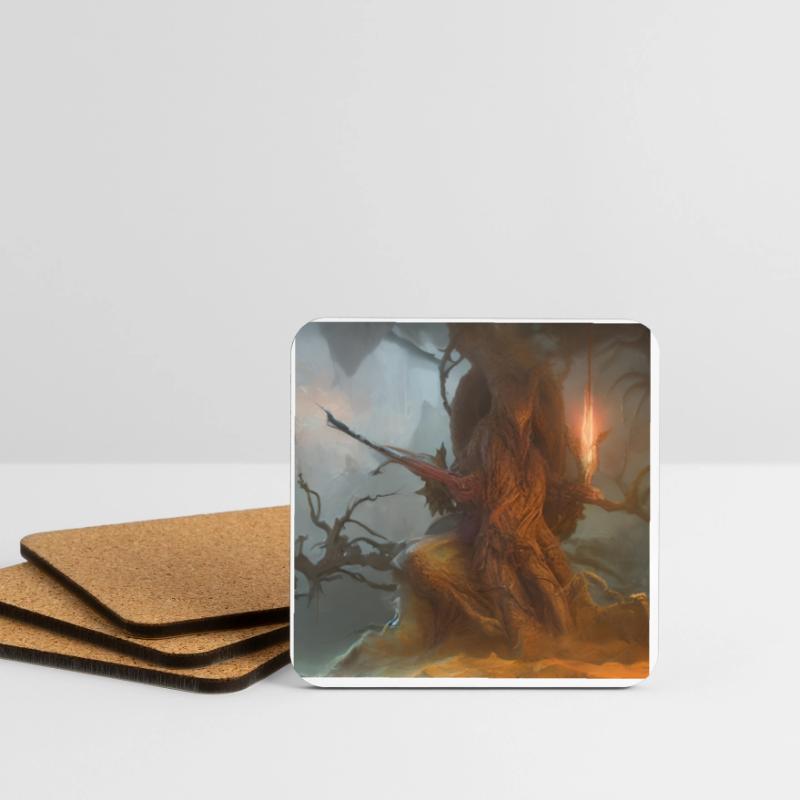 Alraune oder Baum Untersetzer (4er-Set)