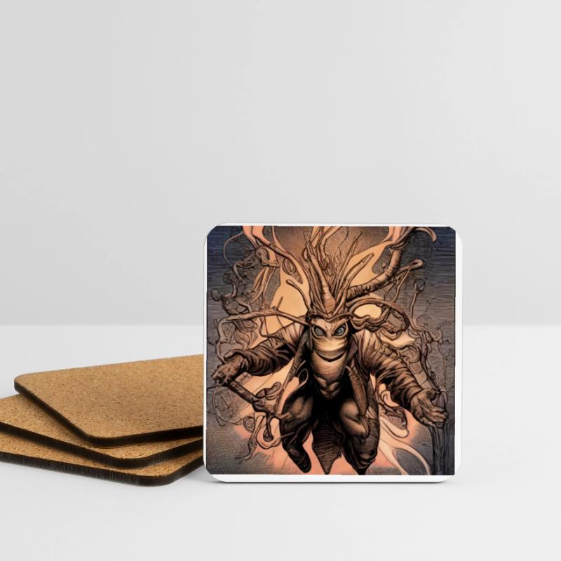 Held oder Schurke Untersetzer (4er-Set)