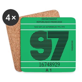 Model 97 - Coasters (set of 4) - white - Front