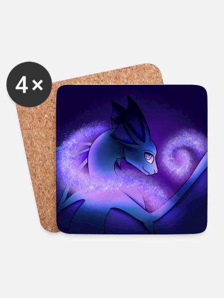 Sternenstaub-Drache - Untersetzer (4er-Set) - Weiß