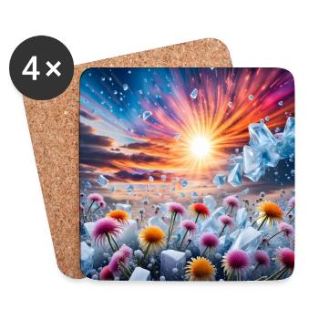 Flower Sunset - Coasters (set of 4) - white - Front