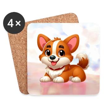 Corgi 11 - Coasters (set of 4) - white - Front