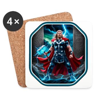 Thor, God of Thunder - Coasters (set of 4) - white - Front