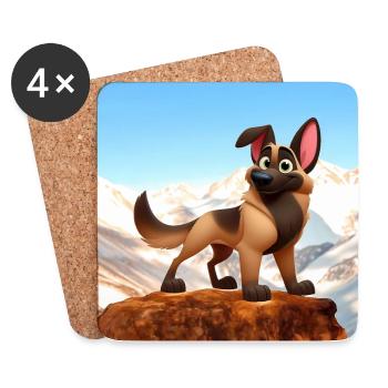 Malinois 5 - Coasters (set of 4) - white - Front