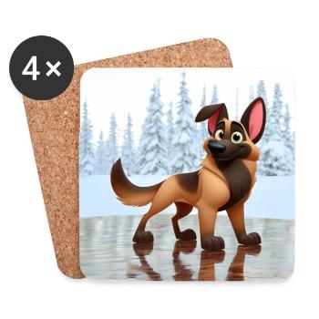 Malinois 4 - Coasters (set of 4) - white - Front